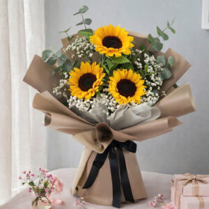 bo-hoa-huong-duong-3-bong-mix-baby-dep